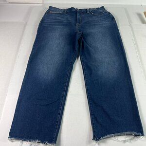 Hudson Jeans Women's 34x25* NOA High Rise Straight Crop Blue Faded Denim Tag 33